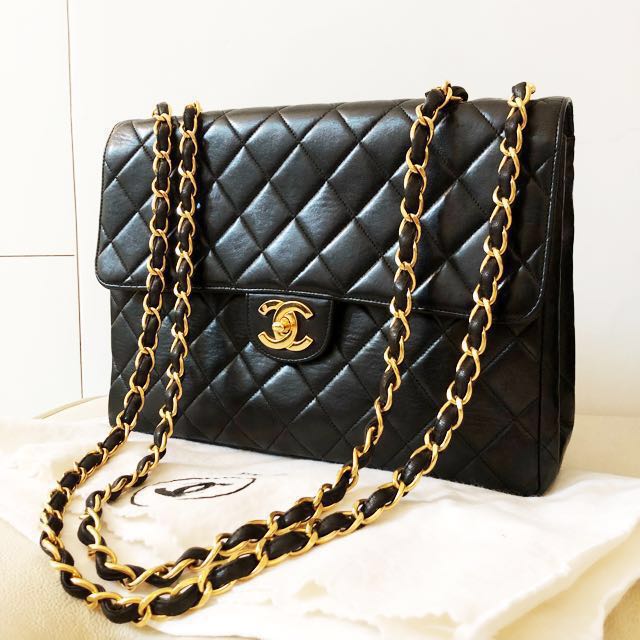 Authentic Chanel 12 Inch Small CC Logo Flap bag with 24k Gold Hardware,  Luxury, Bags & Wallets on Carousell