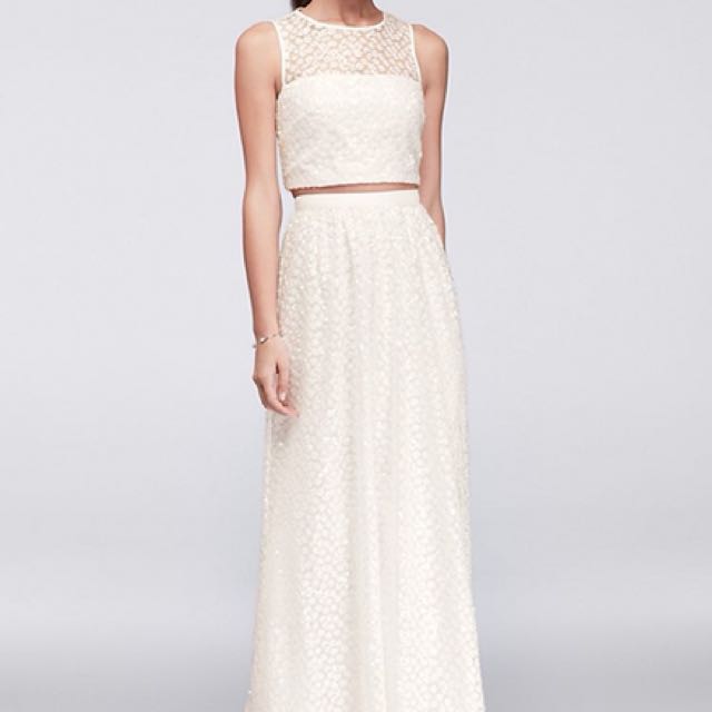 David's bridal store two piece dress
