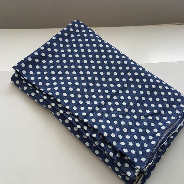 polka dot denim fabric