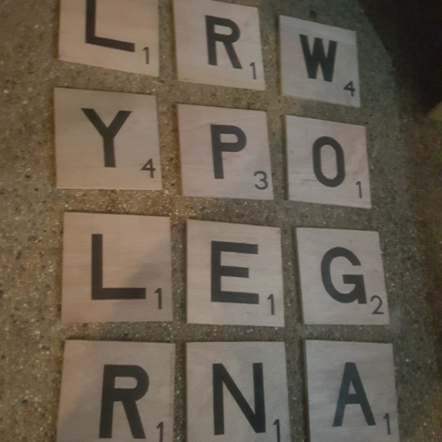 Giant Scrabble Tiles Design Craft Artwork On Carou Photo