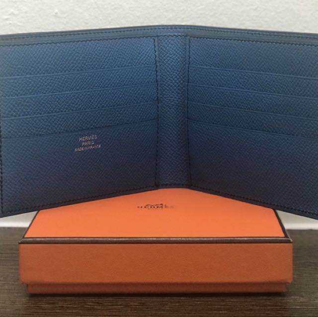 hermes mc2 copernic wallet (stamp b), etoupe epsom leather, with box