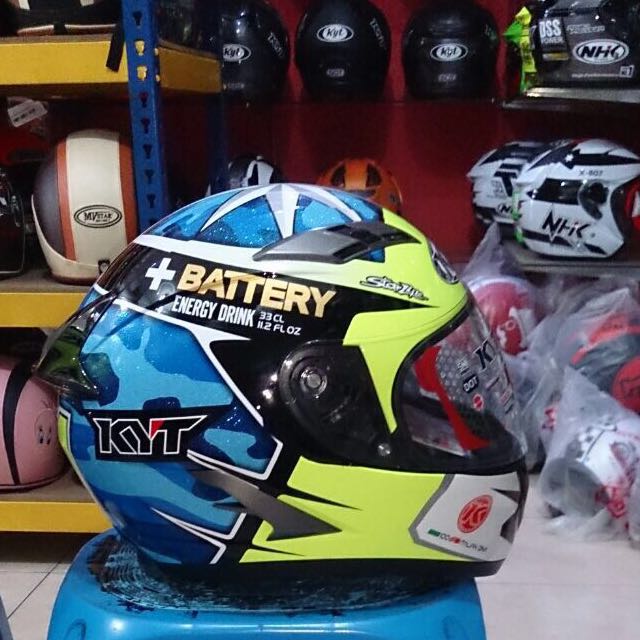 Kyt Vendetta 2 Alex Espargaro K Racing Logo Blue Yellow Motorcycles Motorcycle Apparel On Carousell