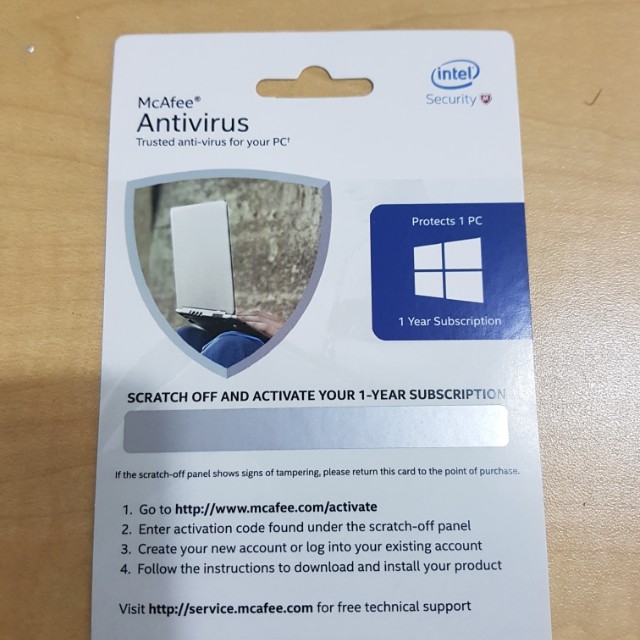 Mcafee Anti Virus (1 Year Subcription), Computers & Tech ...
