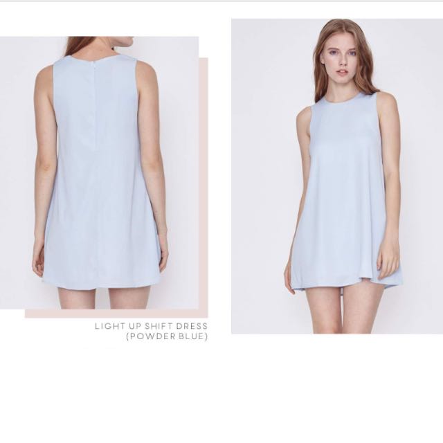 pale blue shift dress