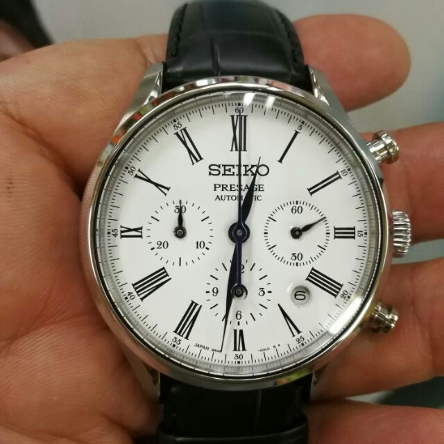 seiko presage enamel srq023j1 automatic chronograph, Luxury, Watches on ...