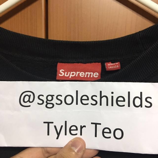 Purple on black hotsell box logo crewneck