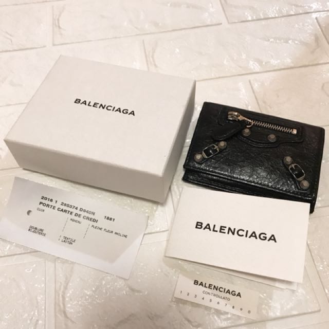 Balenciaga 6 Key Holder And Card Case Wallet Silver Leather NEW WITH BAG  amp TAGS  eBay