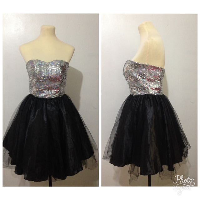 Black and on sale silver cocktail dresses