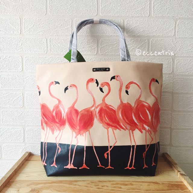 Kate spade flamingo tote bag cheap