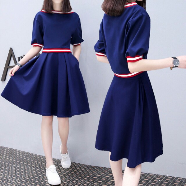 Dark blue shop one piece dress