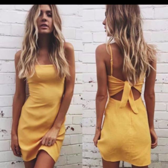 Brandy melville yellow dress 2025