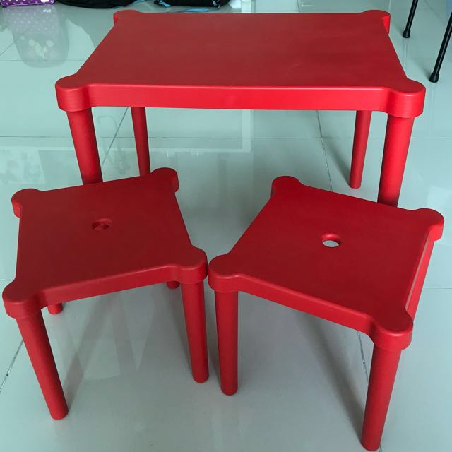 ikea kids table and stools