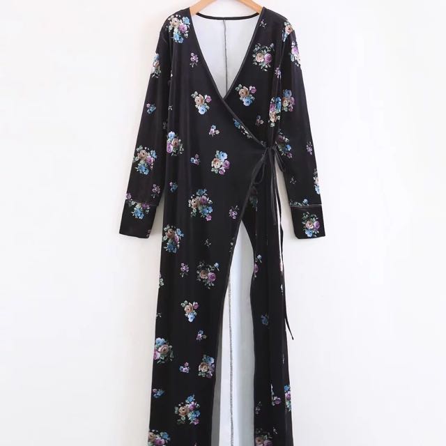 velvet kimono zara