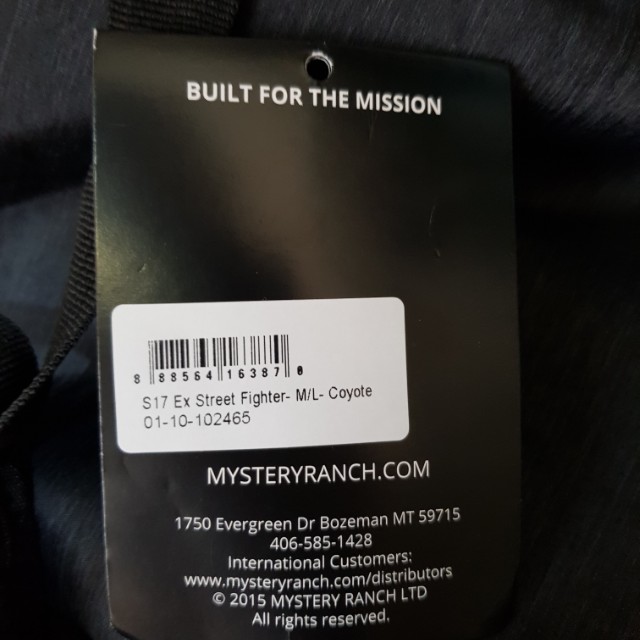 Mystery ranch ex street fighter top