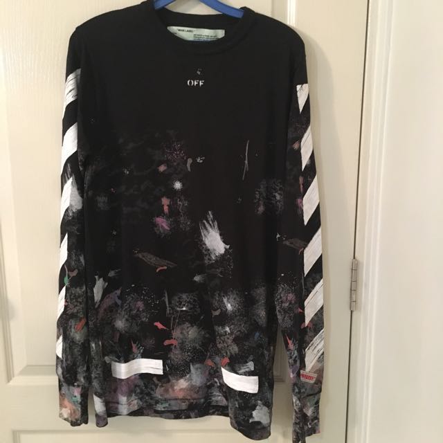 Offwhite Long Sleeve Galaxy Seeing Men's Fashion, & Sets, Formal on Carousell