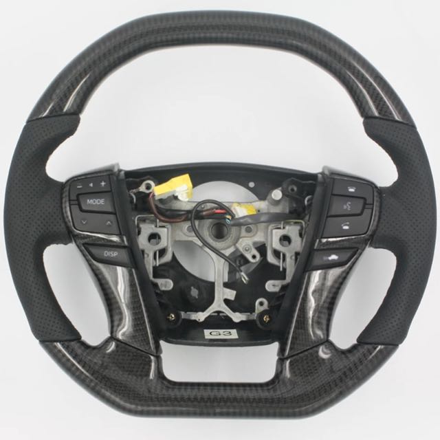 Toyota Mark X carbon fibre steering wheel, Car Accessories on Carousell