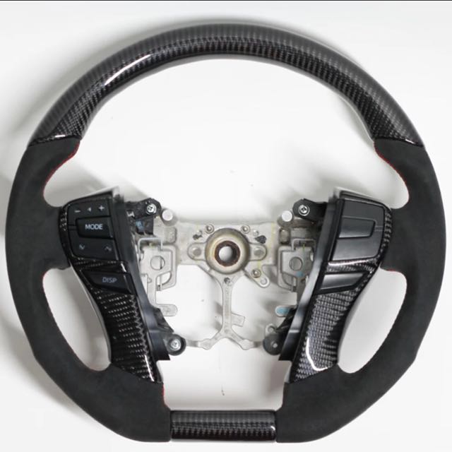 Toyota Mark X carbon fibre steering wheel, Car Accessories on Carousell