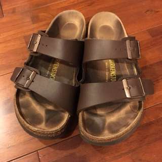 正品 勃肯 birkenstock 咖啡色拖鞋/涼鞋