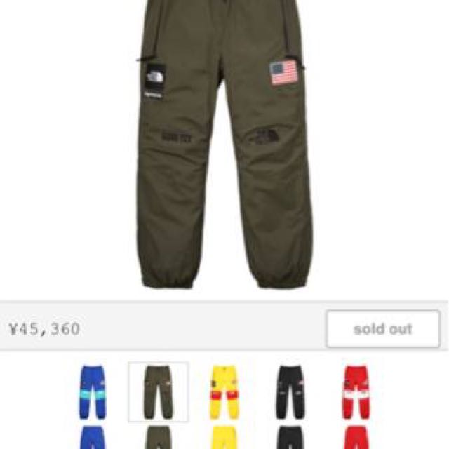 north face supreme gore tex pants