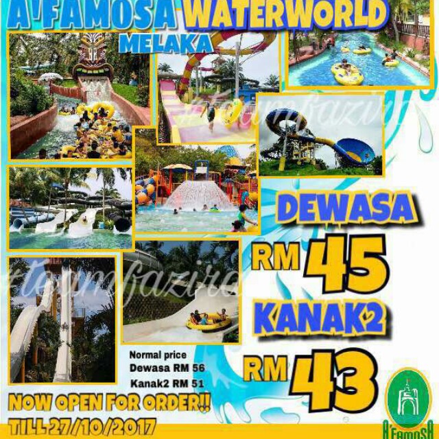 A Famosa Waterpark Tickets Vouchers Attractions Tickets On Carousell