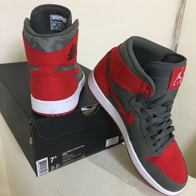 Air jordan 1 camo red top