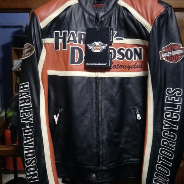 AUTHENTIC Harley Davidson Classic Cruiser Leather Jacket, Men's Fashion ...