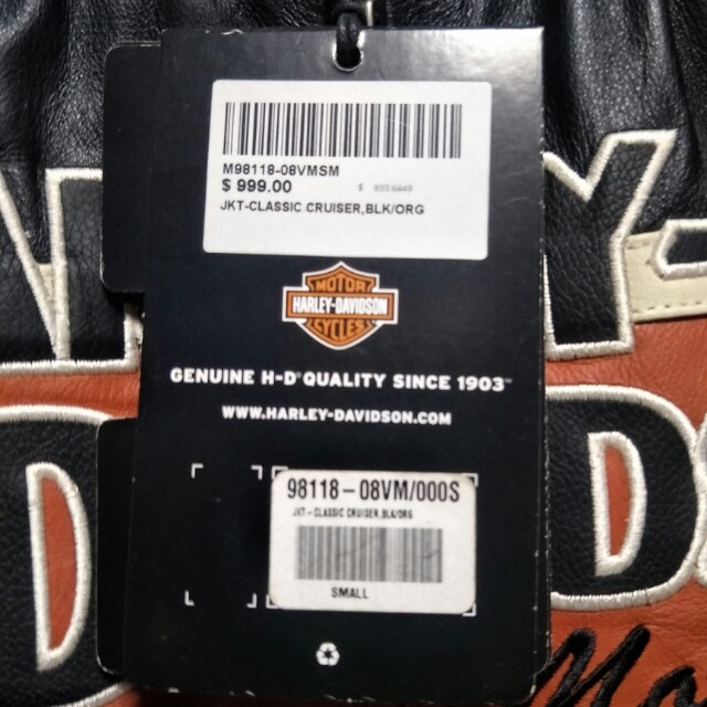 AUTHENTIC Harley Davidson Classic Cruiser Leather Jacket Men s