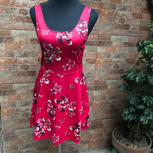 h&m floral skater dress