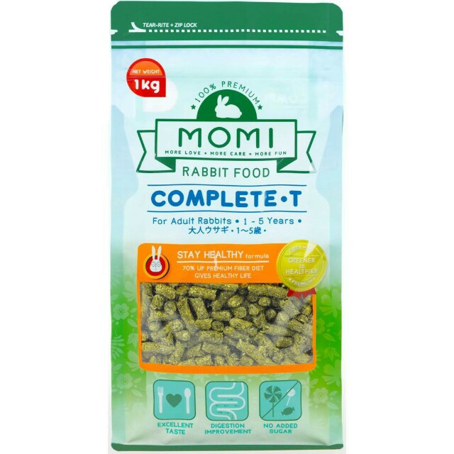momi complete-t adult rabbit pellet food 1kg