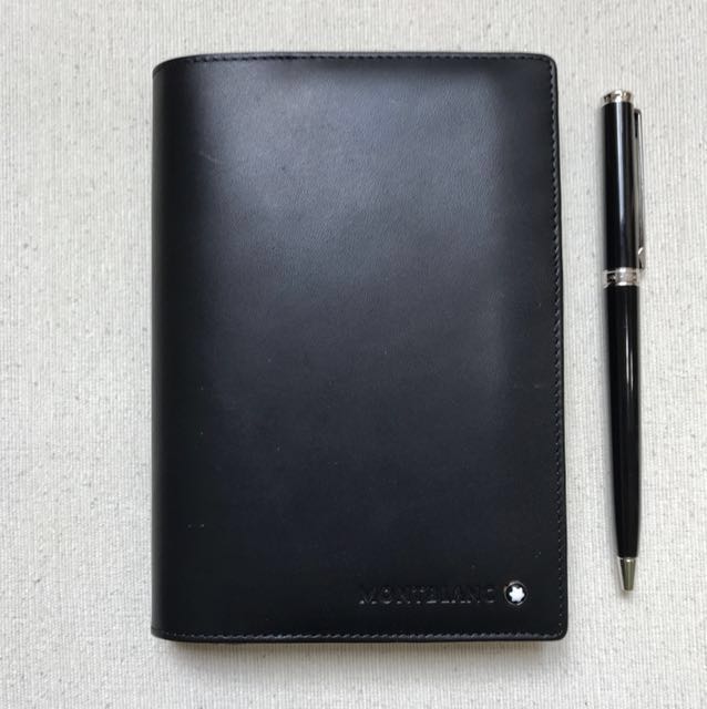 Montblanc leather notebook on sale
