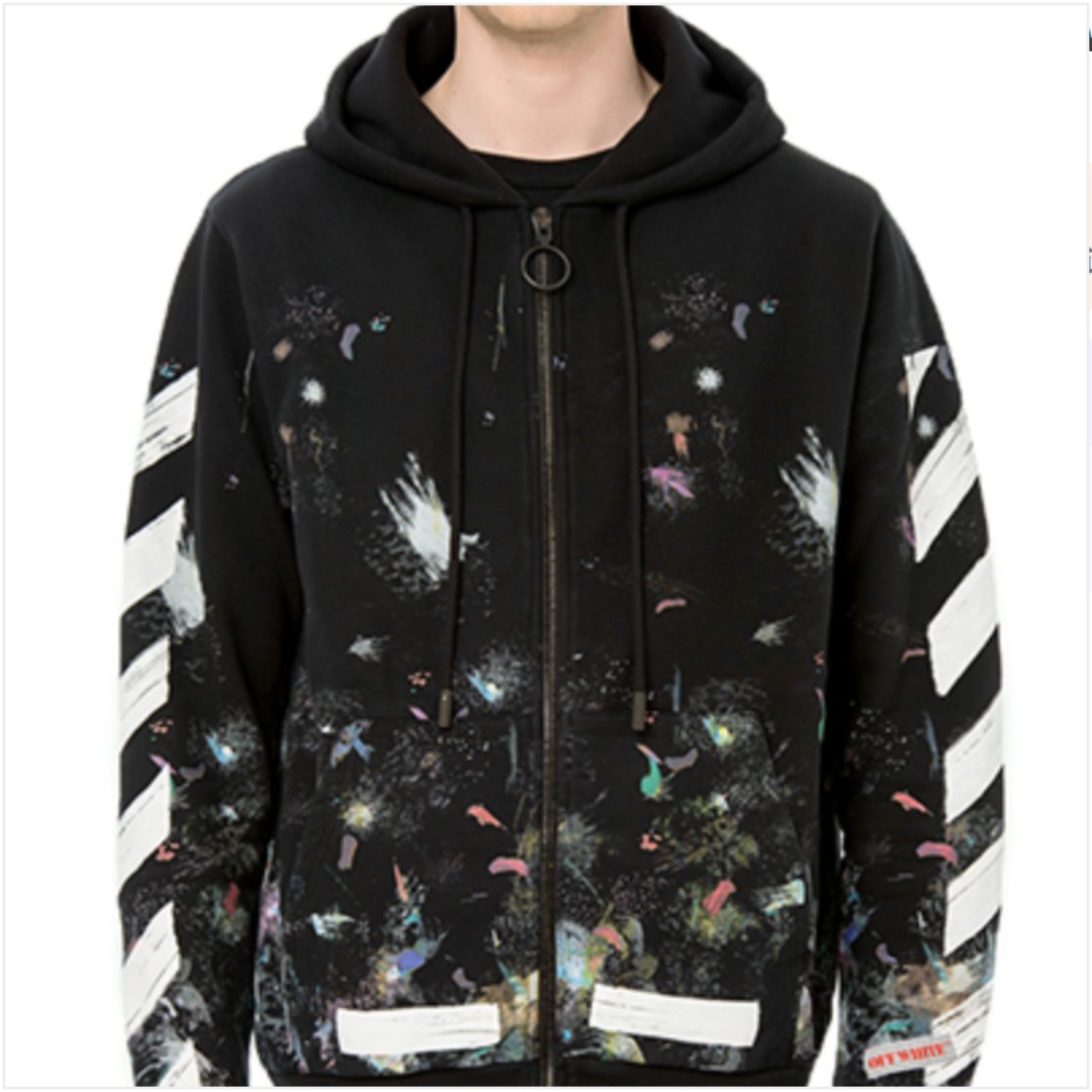 OFF-WHITE C/O VIRGIL ABLOH FW galaxy hoodie hooded, Men's Fashion ...