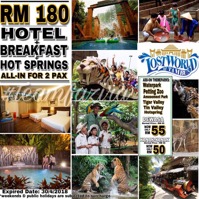 Pakej 2h1m Lost World Of Tambun Tickets Vouchers Gift Cards Vouchers On Carousell