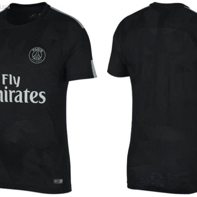 Nike PSG soccer jersey black size L, Men's Fashion, Activewear on Carousell