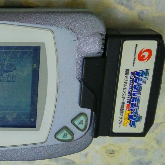 Pre Owned Bandai Wonderswan Color Pearl Blue Digimon Game Rock N Dock Video Gaming Video Game Consoles On Carousell