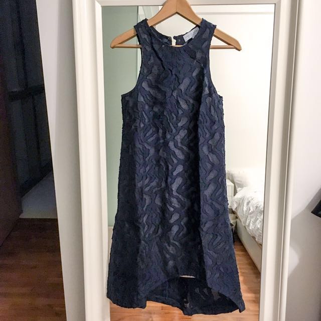 veronika maine navy dress