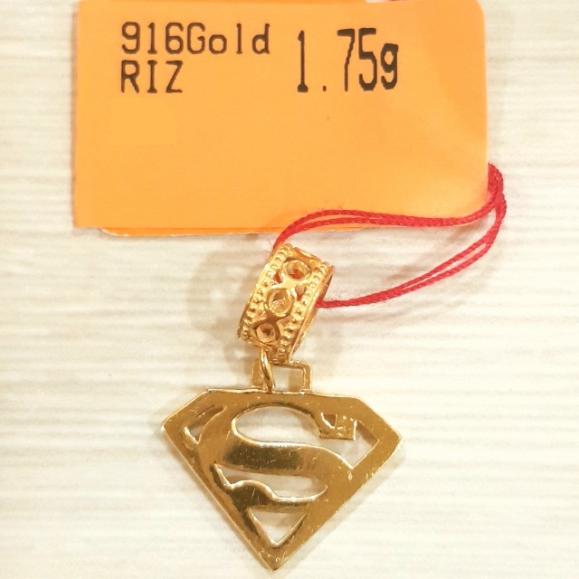 916 Gold Superman Logo Pandora Compatible Charm Pendant Women S Fashion Jewellery On Carou - Superman Pendant Gold 916 Gold Superman Logo Pandora Compatible Charm Pendant Women S Fashion Jewellery On Carou - Superman Pendant Gold