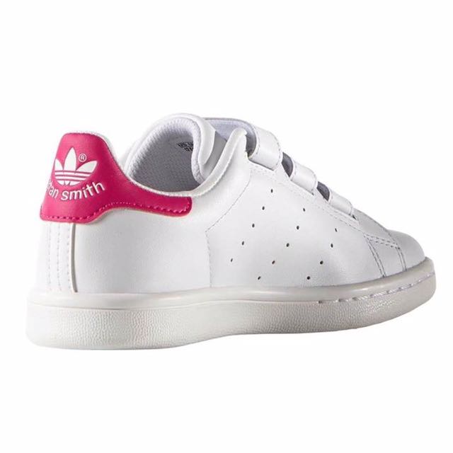 Adidas stan top smith velcro pink