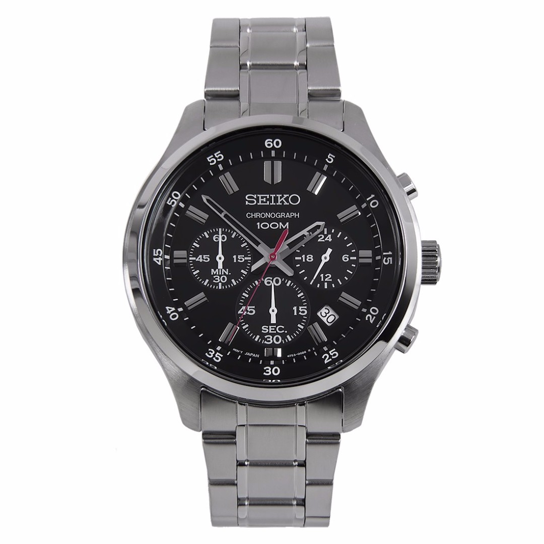 Brand New Seiko Quartz 100m Chronograph 100% Original Black Dial Date Gents  Dress Watch w/ Warranty SKS587P1 SKS587 SKS587P, Mobile Phones & Gadgets,  Wearables & Smart Watches on Carousell