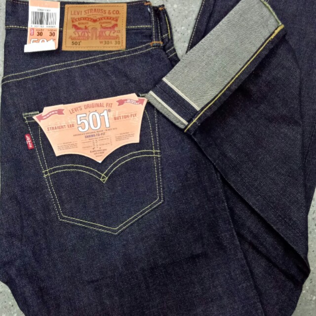 Levis 501 Selvedge (Shrink to Fit ) (White Oak), Men's Fashion, Bottoms,  Jeans on Carousell