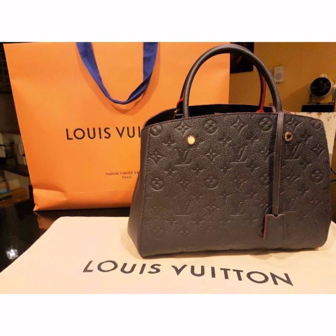 Louis Vuitton Montaigne MM Monogram Empreinte Leather Handbag