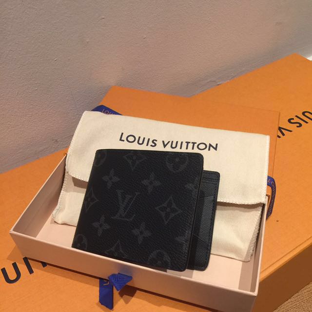 Louis Vuitton Multiple Wallet Monogram Eclipse LV M61695, Men's 