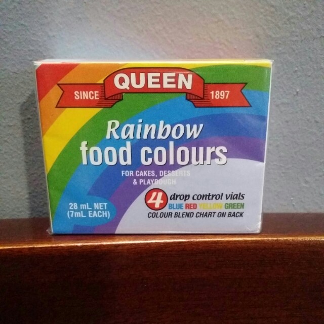 Bnib Queens Rainbow Food Colouring Food Drinks Baked Goods On Carousell Food colors help in making food visually appealing. bnib queens rainbow food colouring
