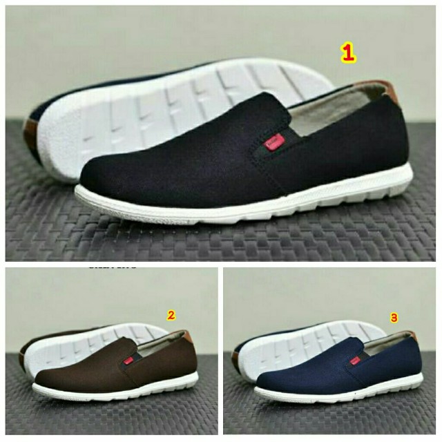 Sepatu Casual Slip On Pria Cowok Terbaru 2017 Murah Branded Trend