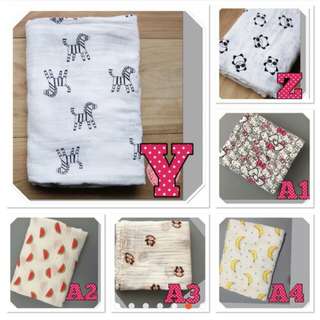 Baby muslin swaddle (readystok)