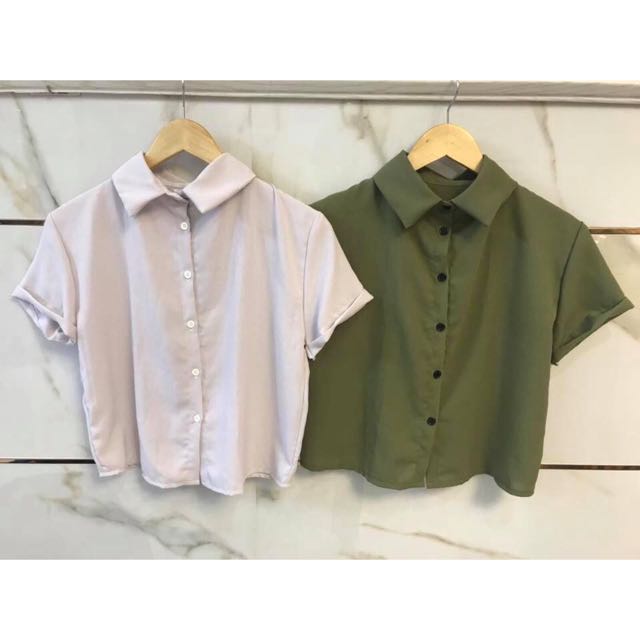 crop top polo shirt