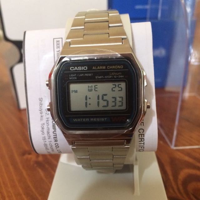 A158 Casio Silver Watch (Category: Luxury Watches) located in Quezon City. Submitted by racks_and_bookshelves (Listing ID 126522505, Image 2). Description: LEGIT AND AUTHENTIC !!! •moneyback if proven fake. •Brandnew items comes with box, manual, tag, warranty card and 1year warranty •Best gift for you love ones •For you daily use .
