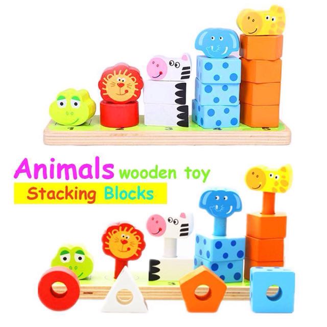 animal stacking blocks