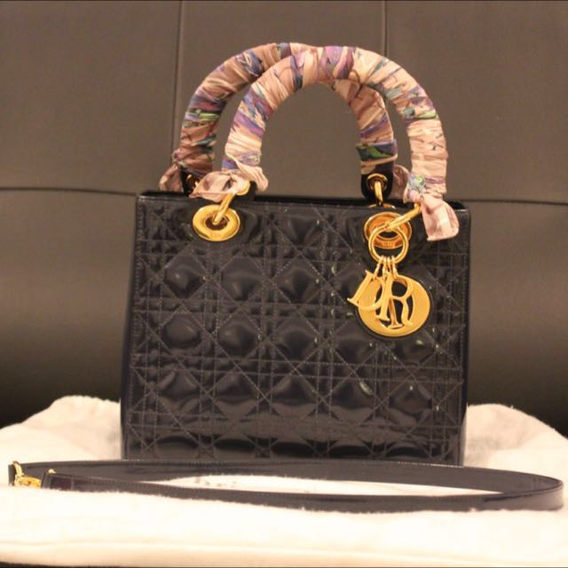 Authentic Vintage Medium Blue Lady Dior Luxury On Carousell