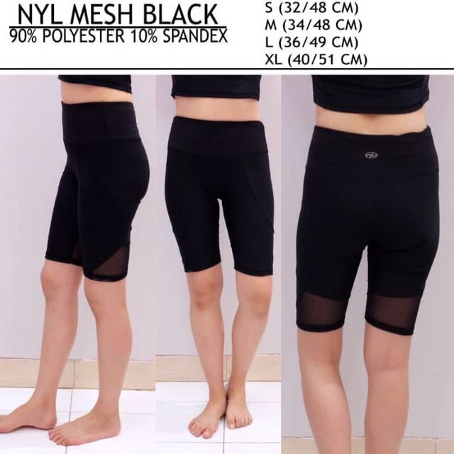 Branded Legging Nyl Mesh Capri Olshop Fashion Olshop Wanita On