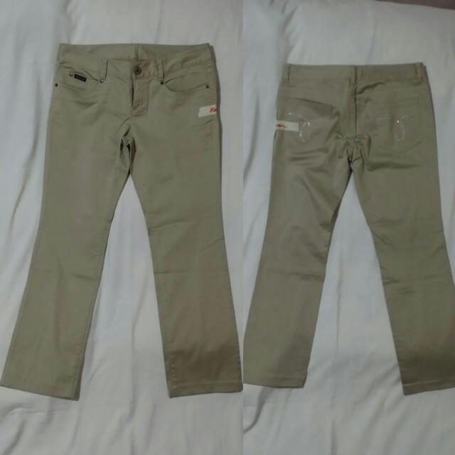 *SALE* CK Size12 Beige Pants (Category: Other Bottoms) located in San Jose del Monte. Submitted by cutedevil.kt (Listing ID 134814923, Image 2). Description: Slightly used, stretchable soft material Size 12 or Large 34inches, low waist Length 36 inches Repriced from 250 to 200.